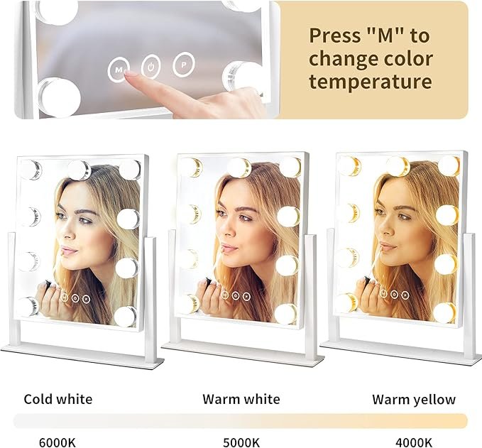 Hollywood Lighted Makeup Mirror