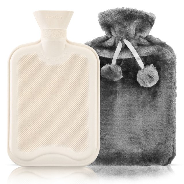Hot Water Bottle With Cozy Fur Cover
