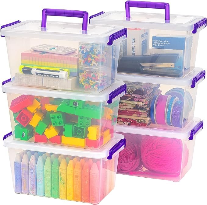 Plastic Storage Bins with Lids
