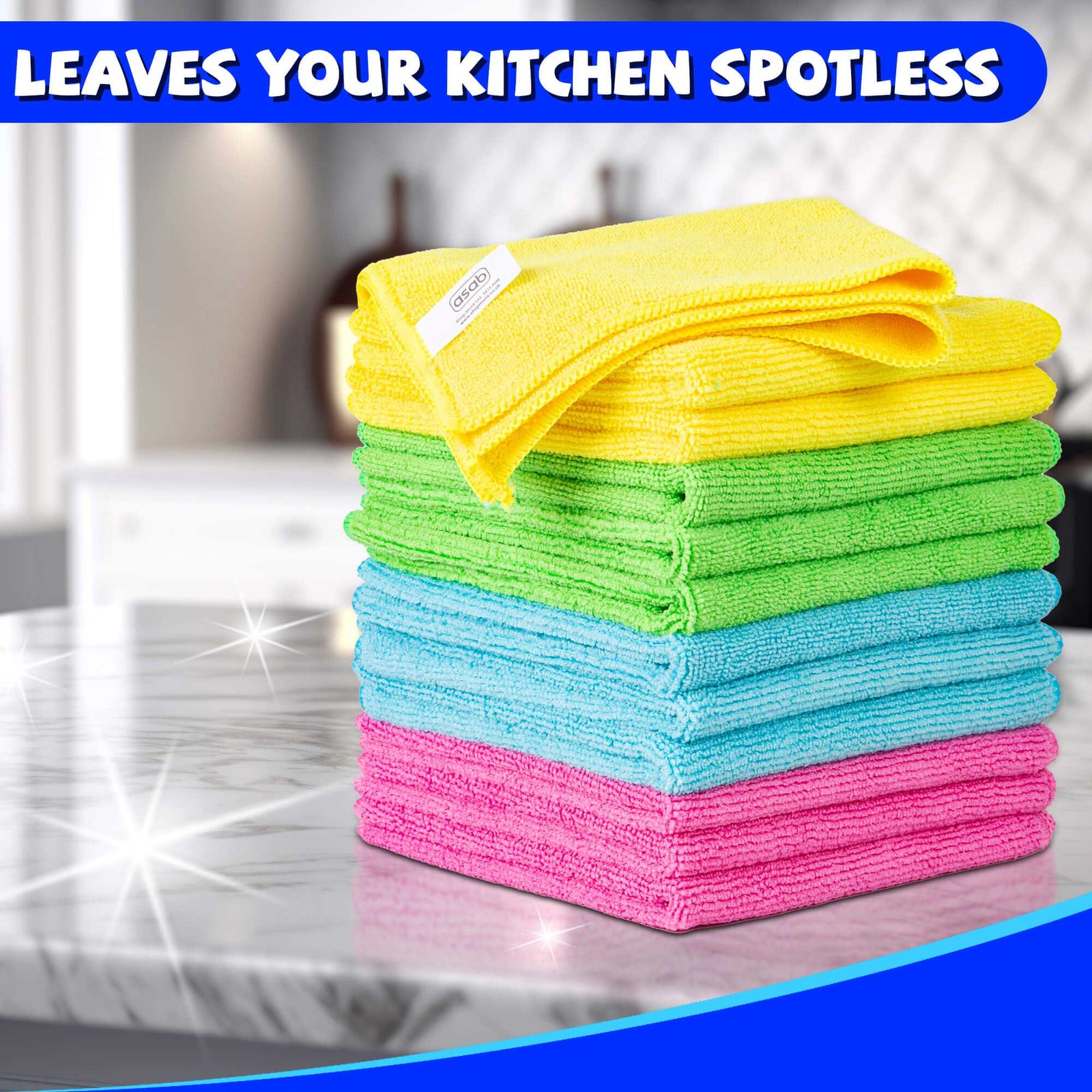 Pack of 12 Microfiber Cleaning Cloth