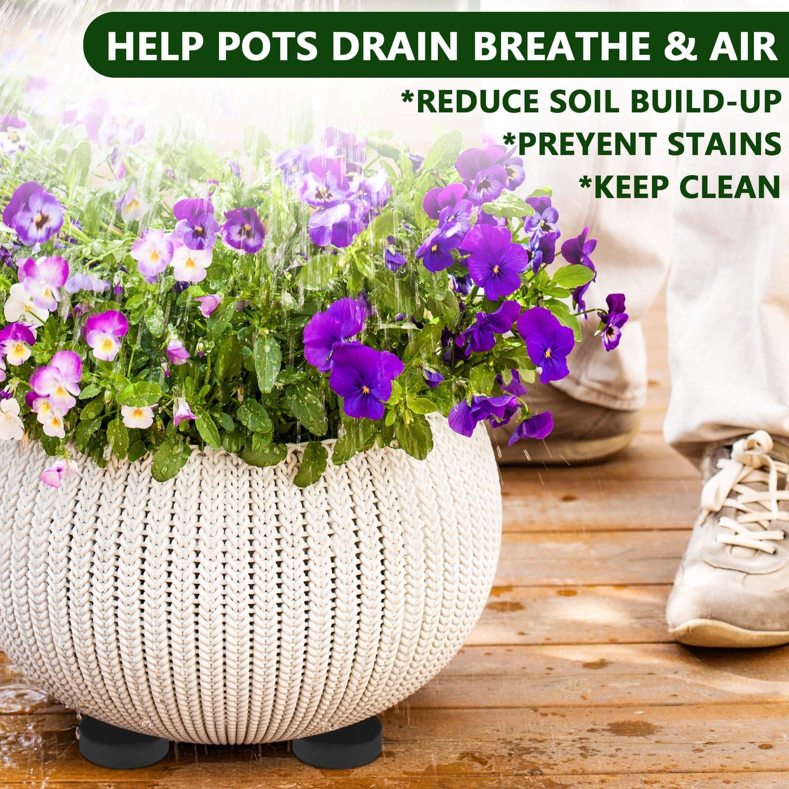 20PK Invisible Pot feet