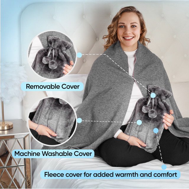 Hot Water Bottle With Cozy Fur Cover