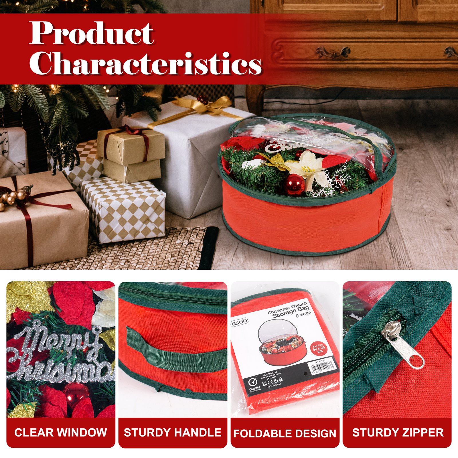 XMAS Wreath Storage Bag