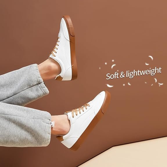 Classic Casual Sneakers for Men Comfortable PU Leather Tennis Shoes