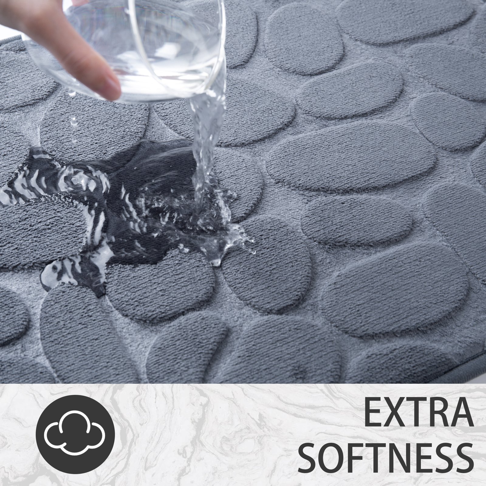 1pc Soft and Comfortable Memory Foam Anti Slip Bath Rug