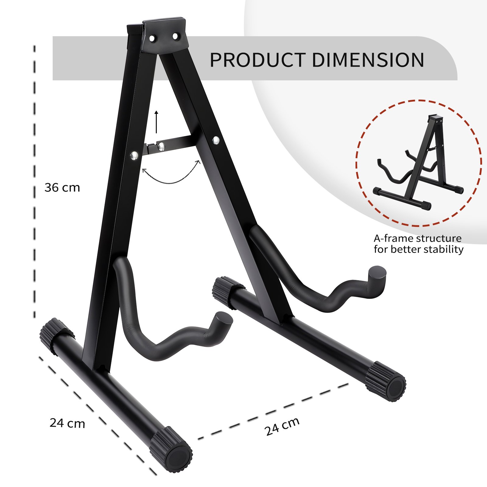 Guitar Stand with Wall Mounted Hook