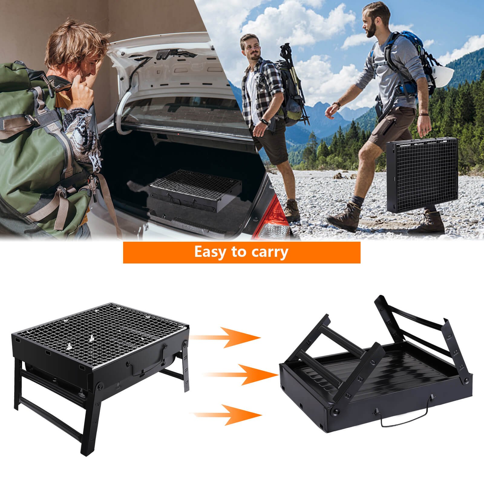 Folding bbq rack