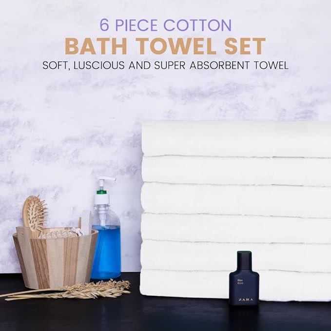 Bath Towels Set of 6