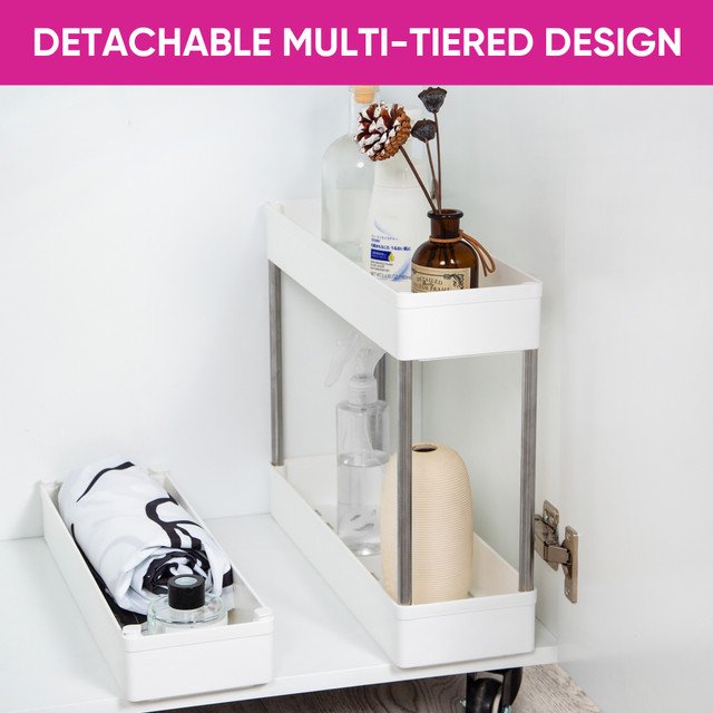 Slim Storage Trolley Compact 3 Tier Storage Solution