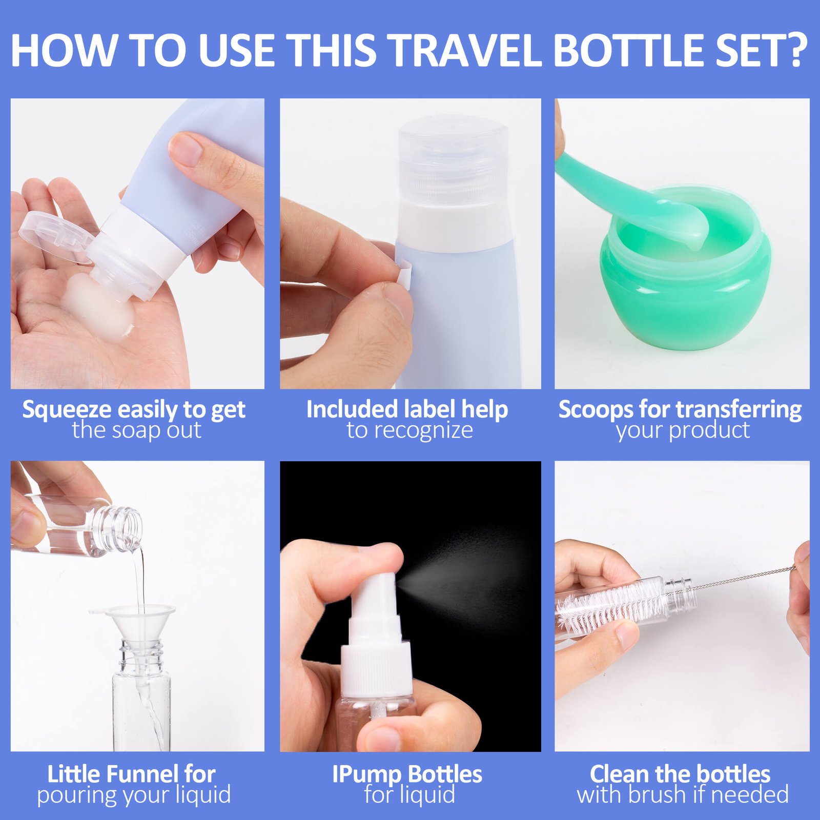 16 Piece Travel Bottle Set