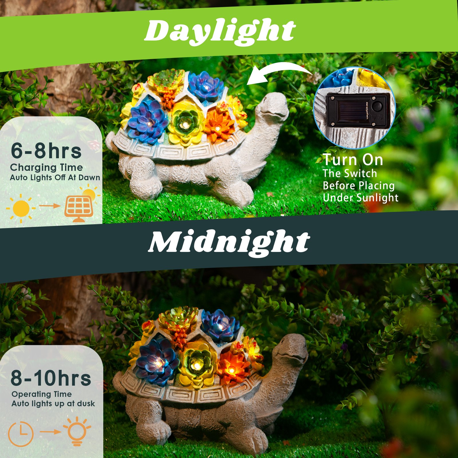 Solar Turtles for Outdoors