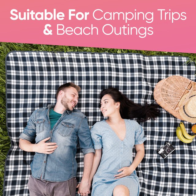 Travel Picnic Blanket Water Resistant | Outdoor Blanket Multipurpose Camping Rug Garden Blanket