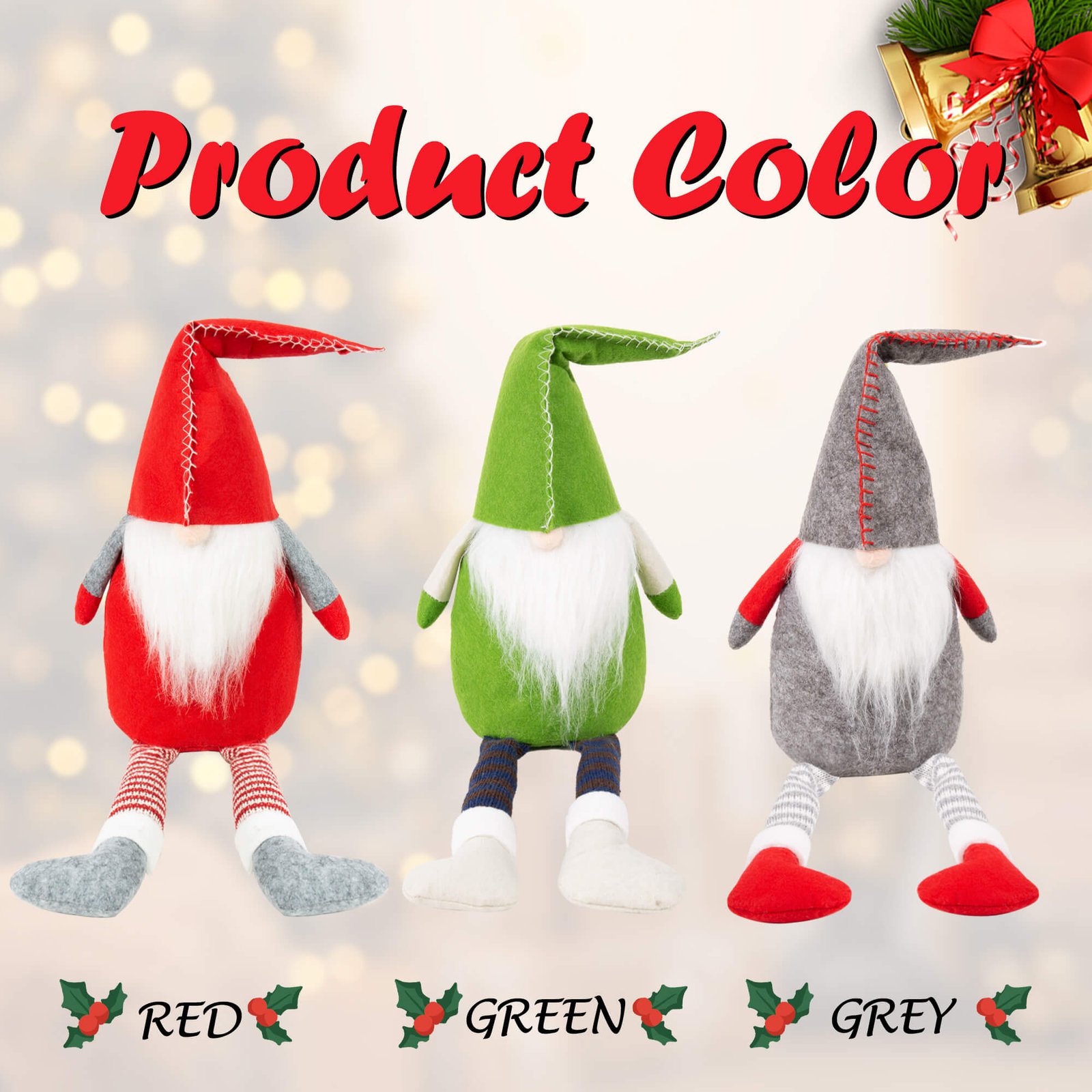 3PK Gnome Christmas Ornaments