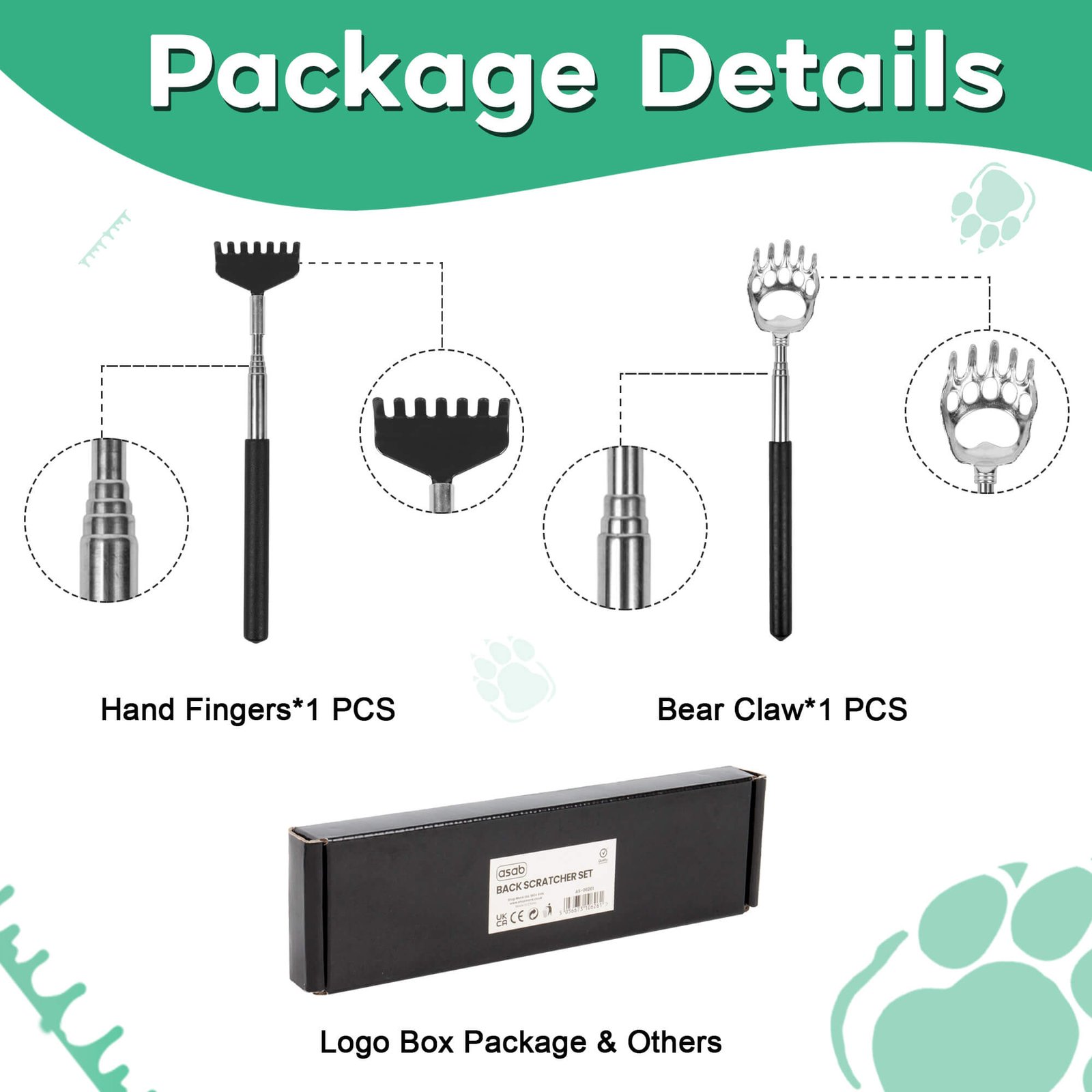 2pcs Detachable Heads