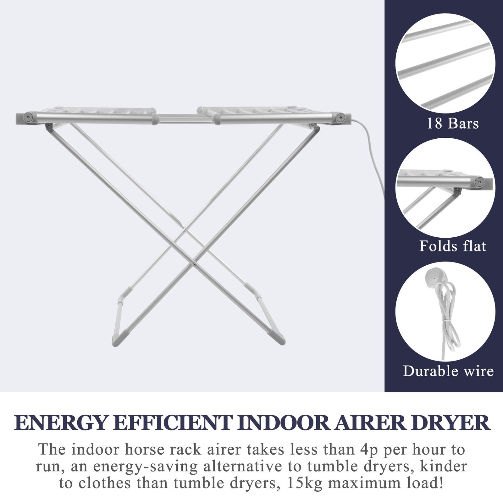 Wing Heated Clothes Foldable Airer