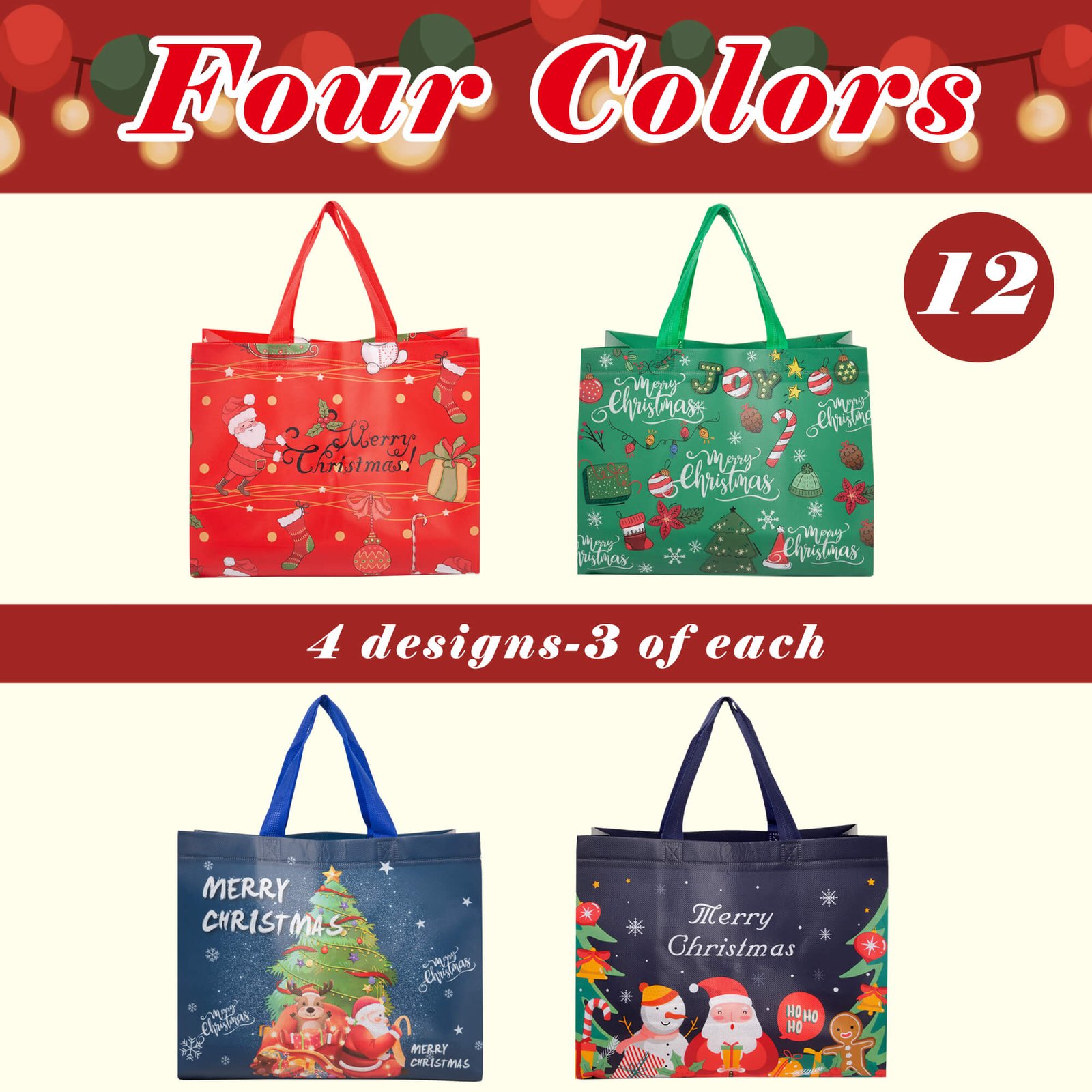 12pk ChristmasGift Bags