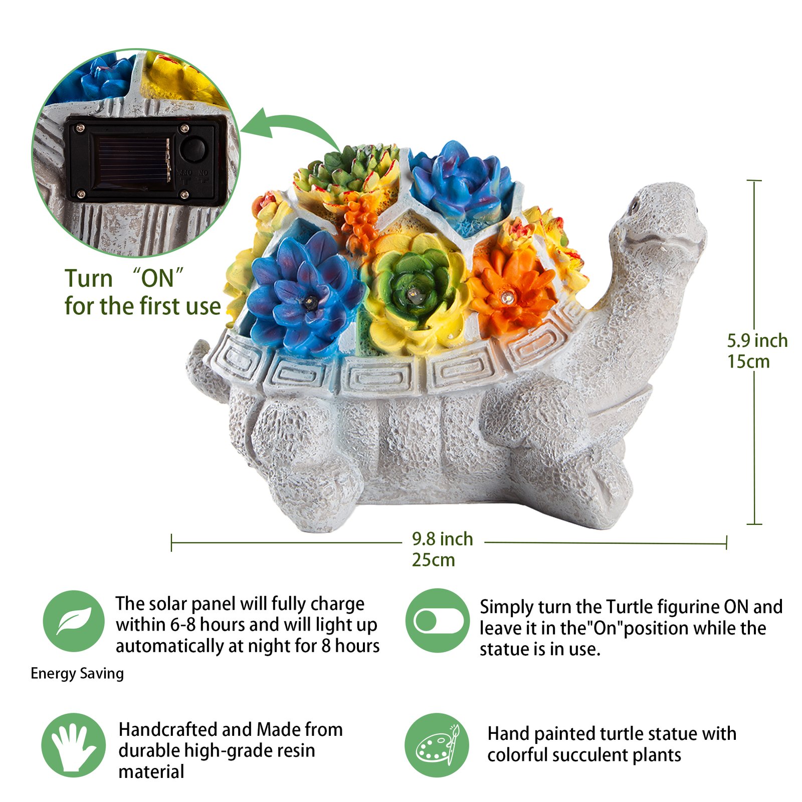 Solar Turtles for Outdoors