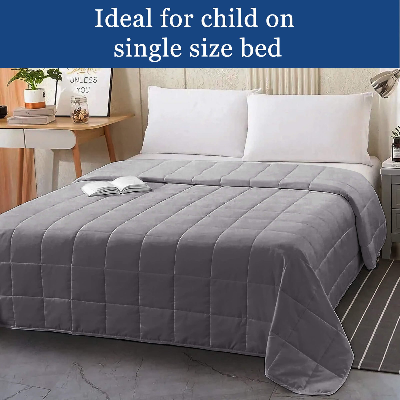 8kg Teddy Fleece Heavy Weighted Blanket