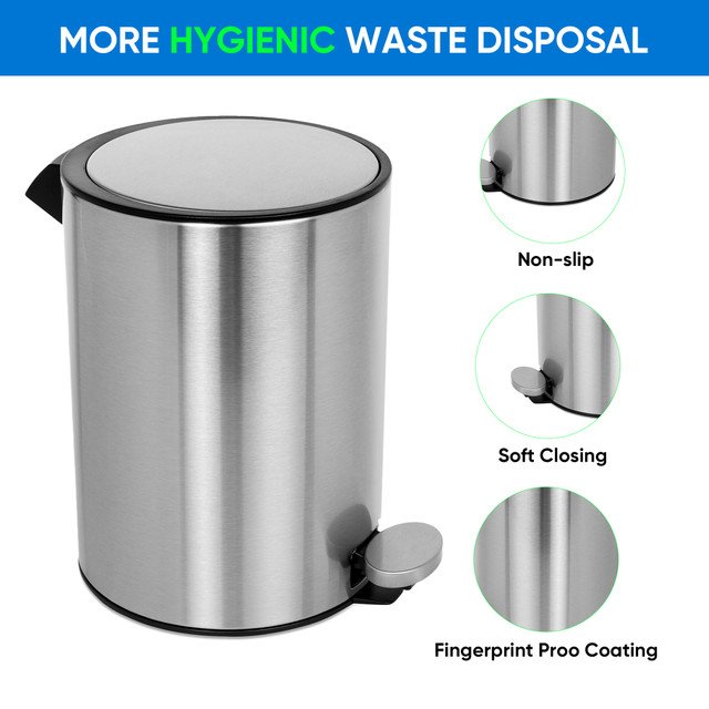 3L Pedal Stainless Steel Bin