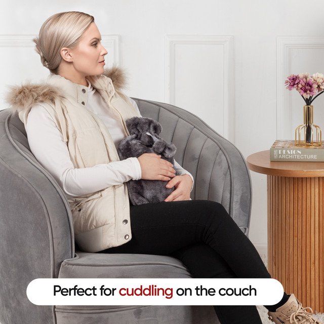 Hot Water Bottle With Cozy Fur Cover