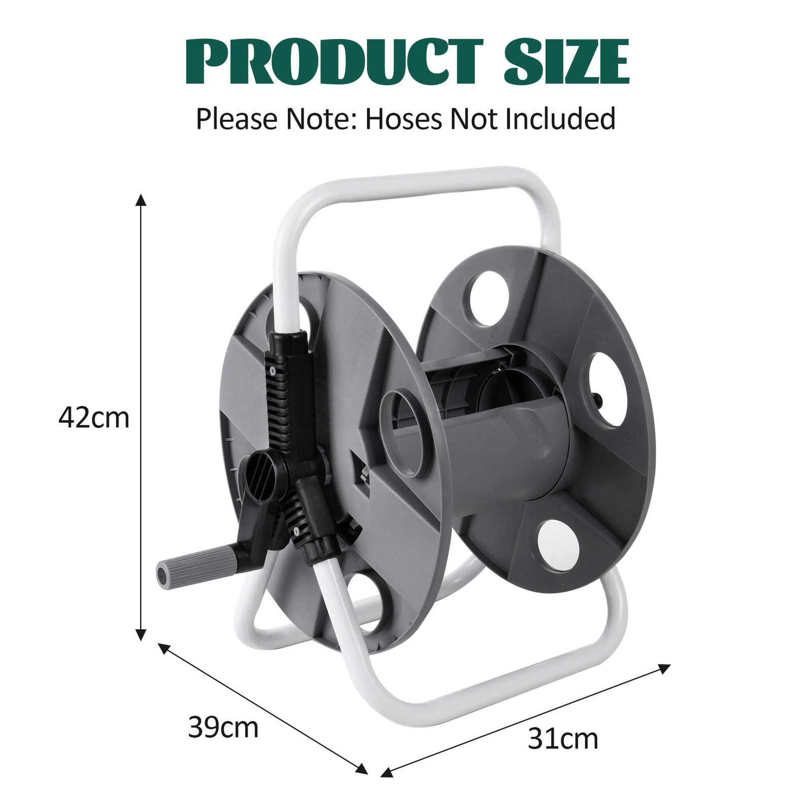 HOSE REEL REVOLVING AXLE PREVENTS HOSE FROM TWISTING