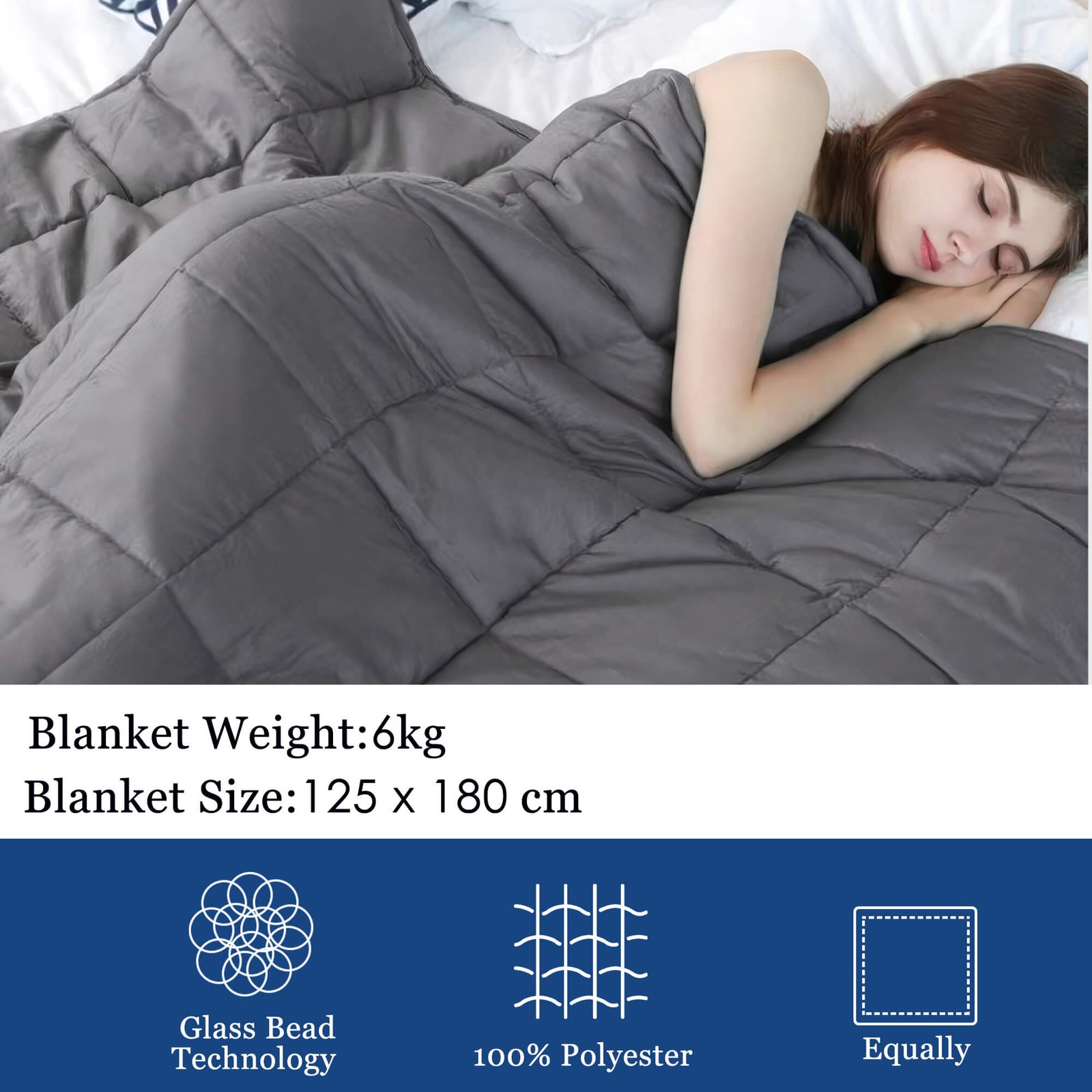 8kg Teddy Fleece Heavy Weighted Blanket