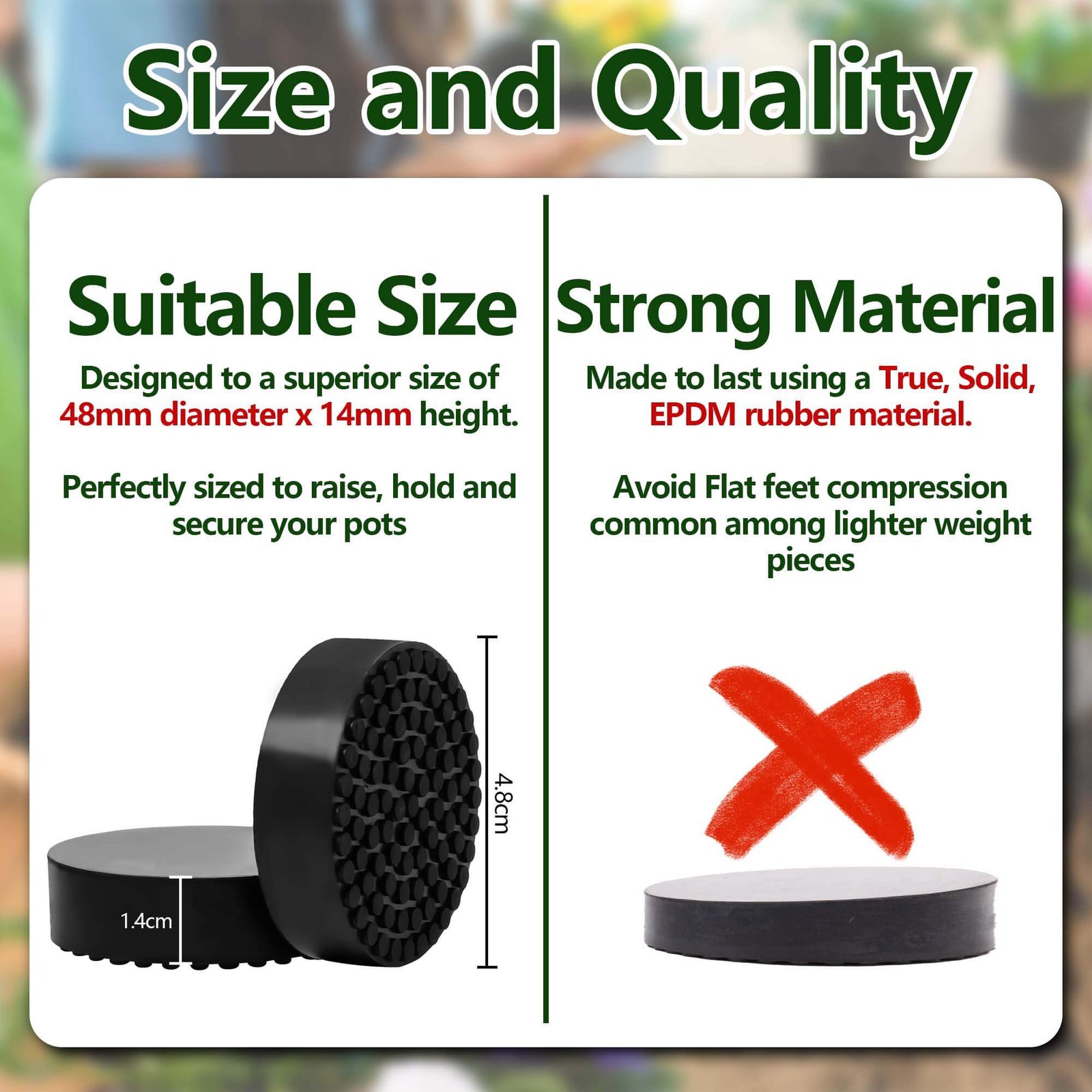 20PK Invisible Pot feet