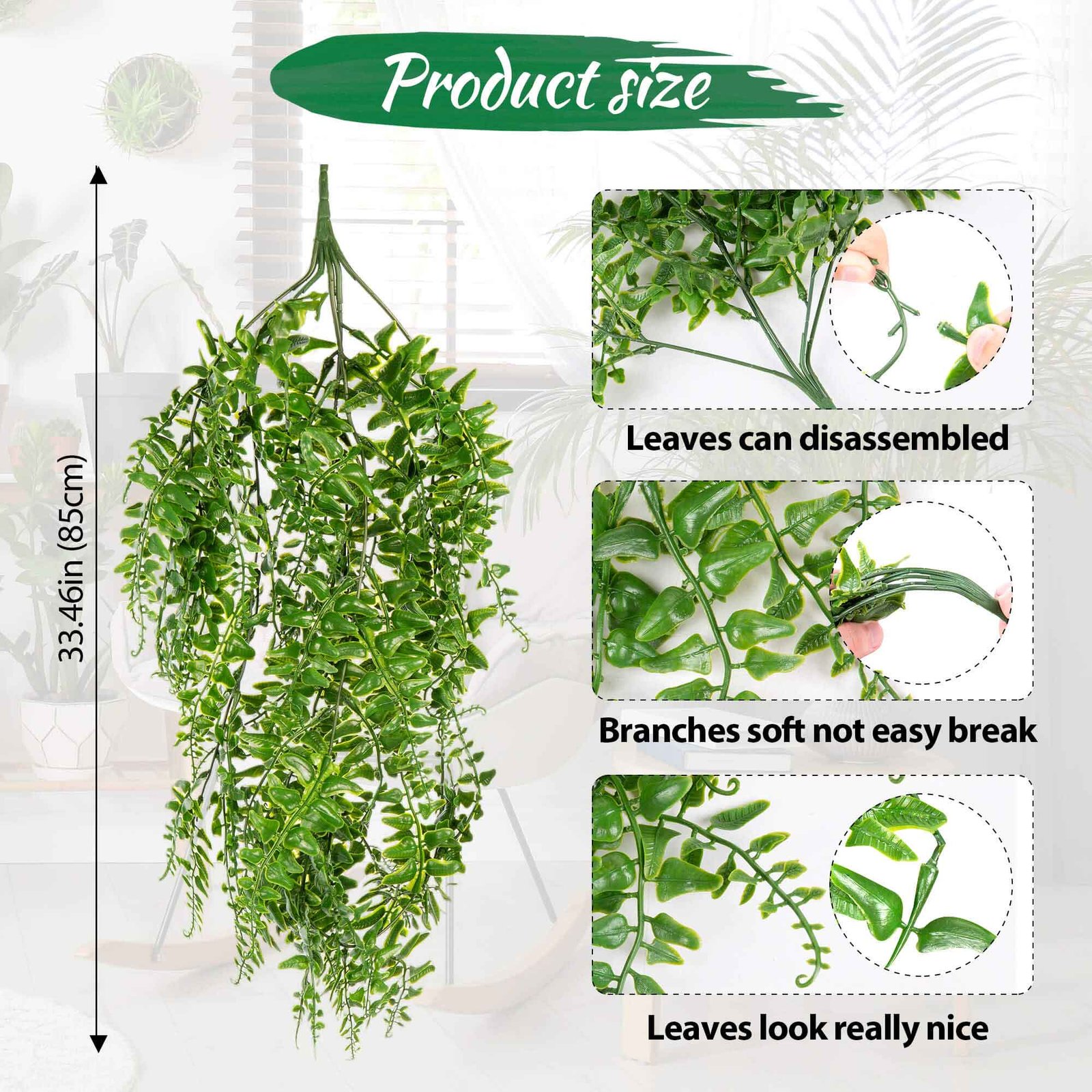 Artificial Plastic Hanging Plants