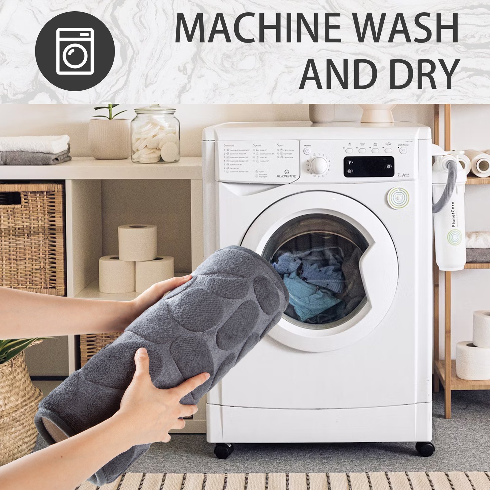 1pc Soft and Comfortable Memory Foam Anti Slip Bath Rug