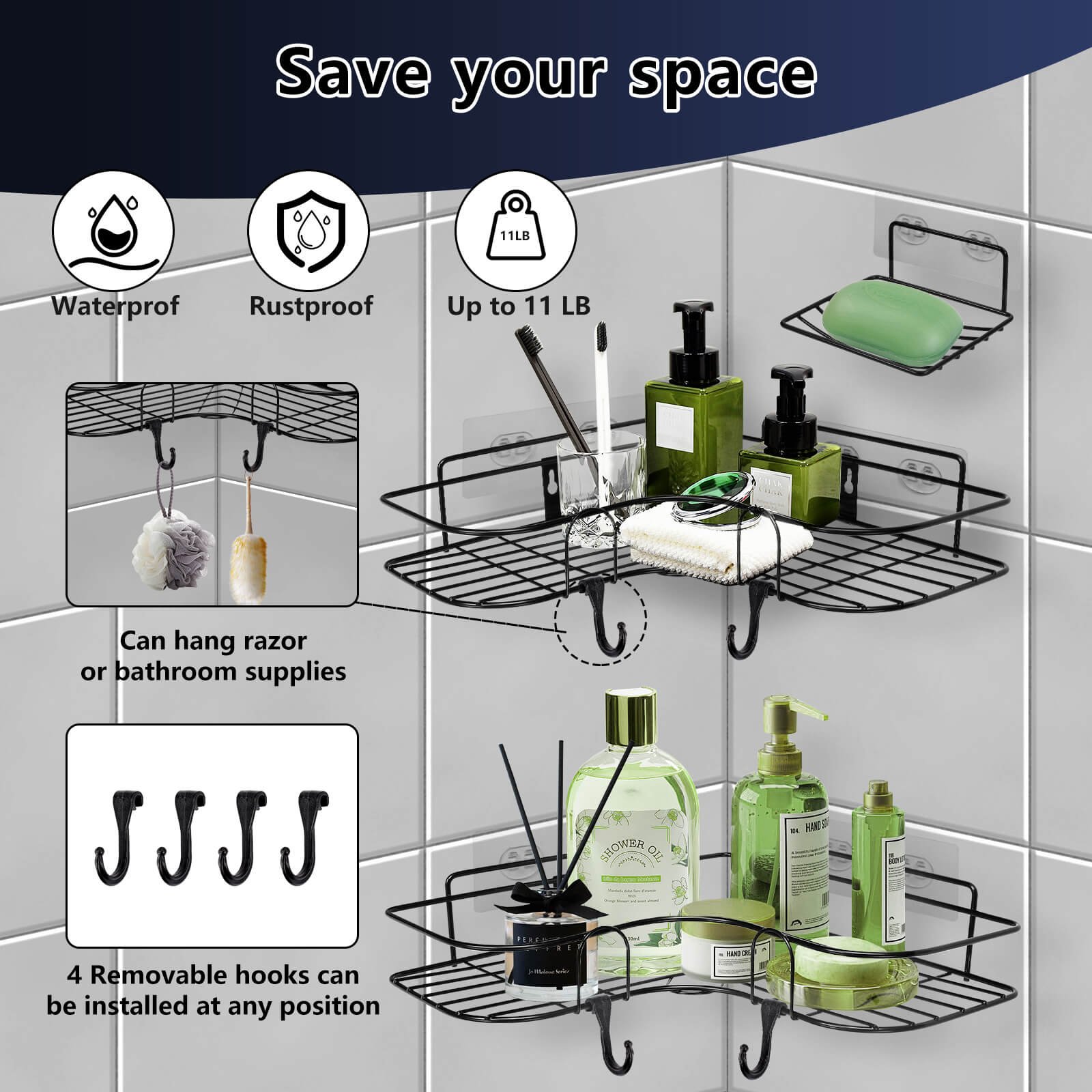 BATHROOM SHOWER ORGANISER