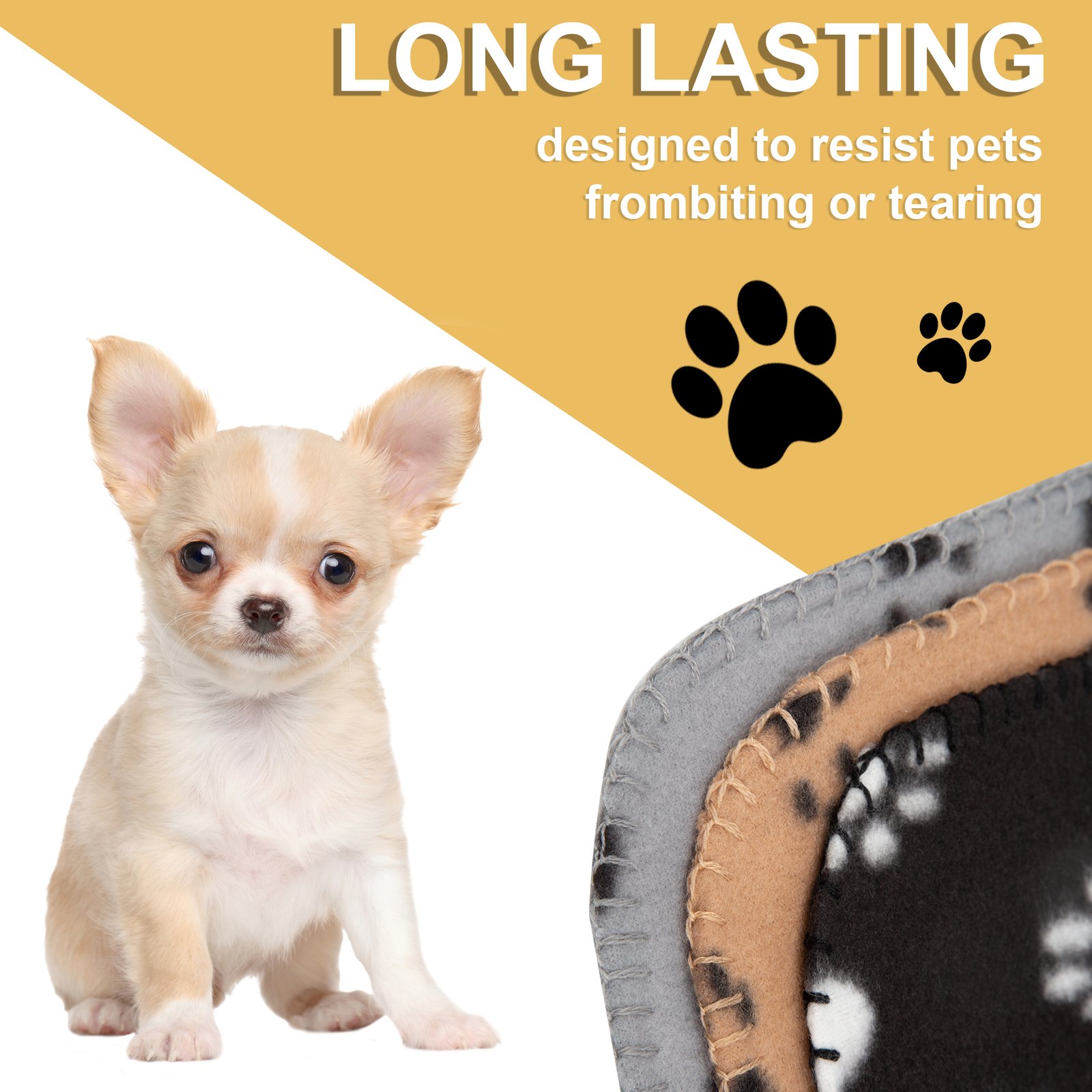 Pack of 3 Large Soft Fleece Pet Blanket