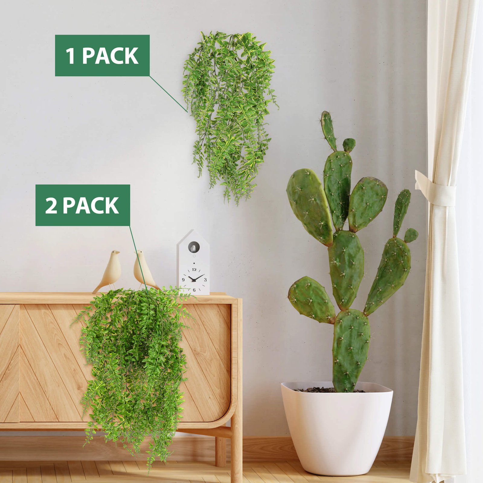 Artificial Plastic Hanging Plants
