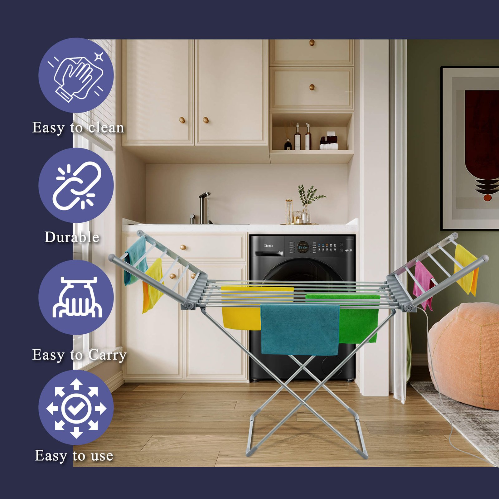 Wing Heated Clothes Foldable Airer