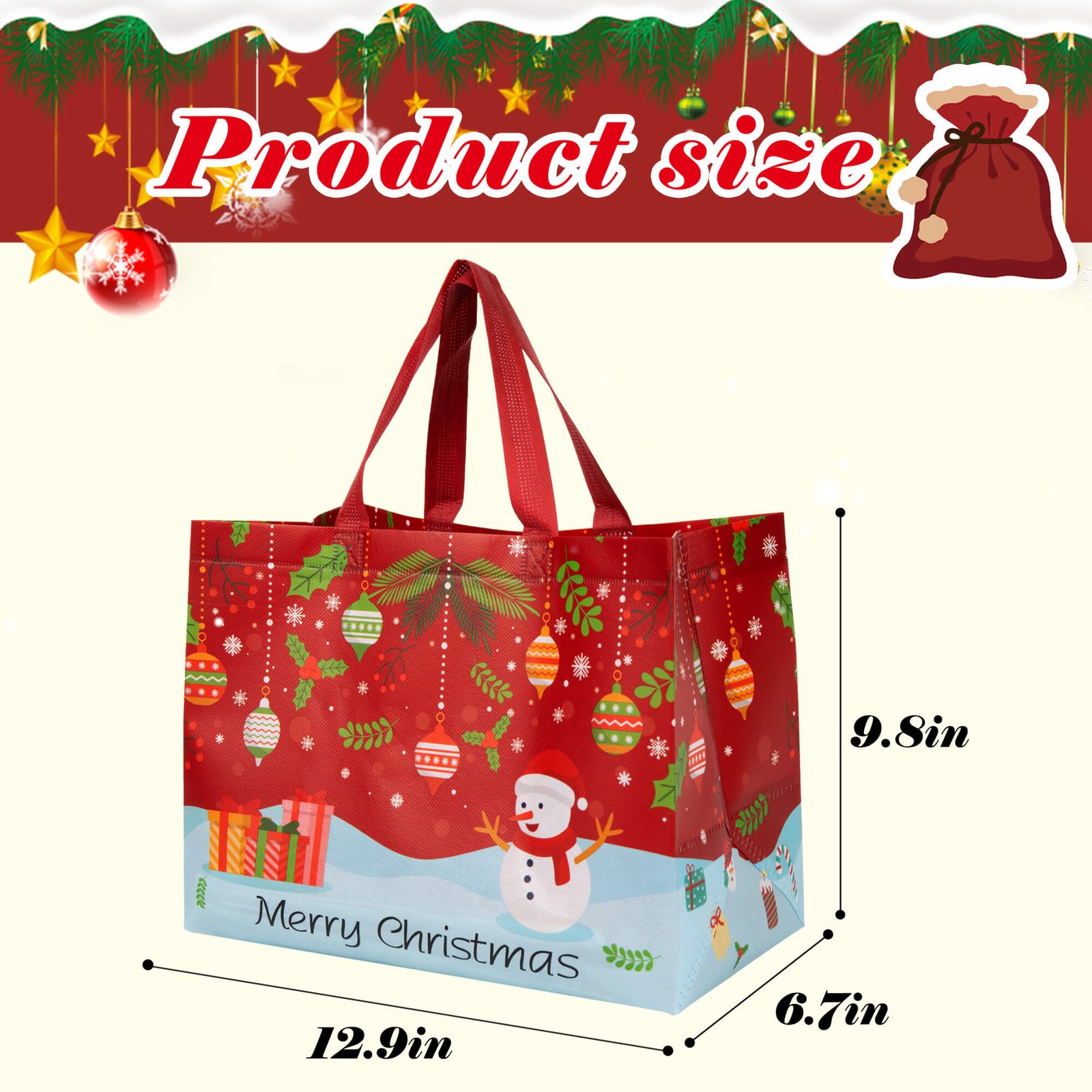 12pk Christmas Gift Bags