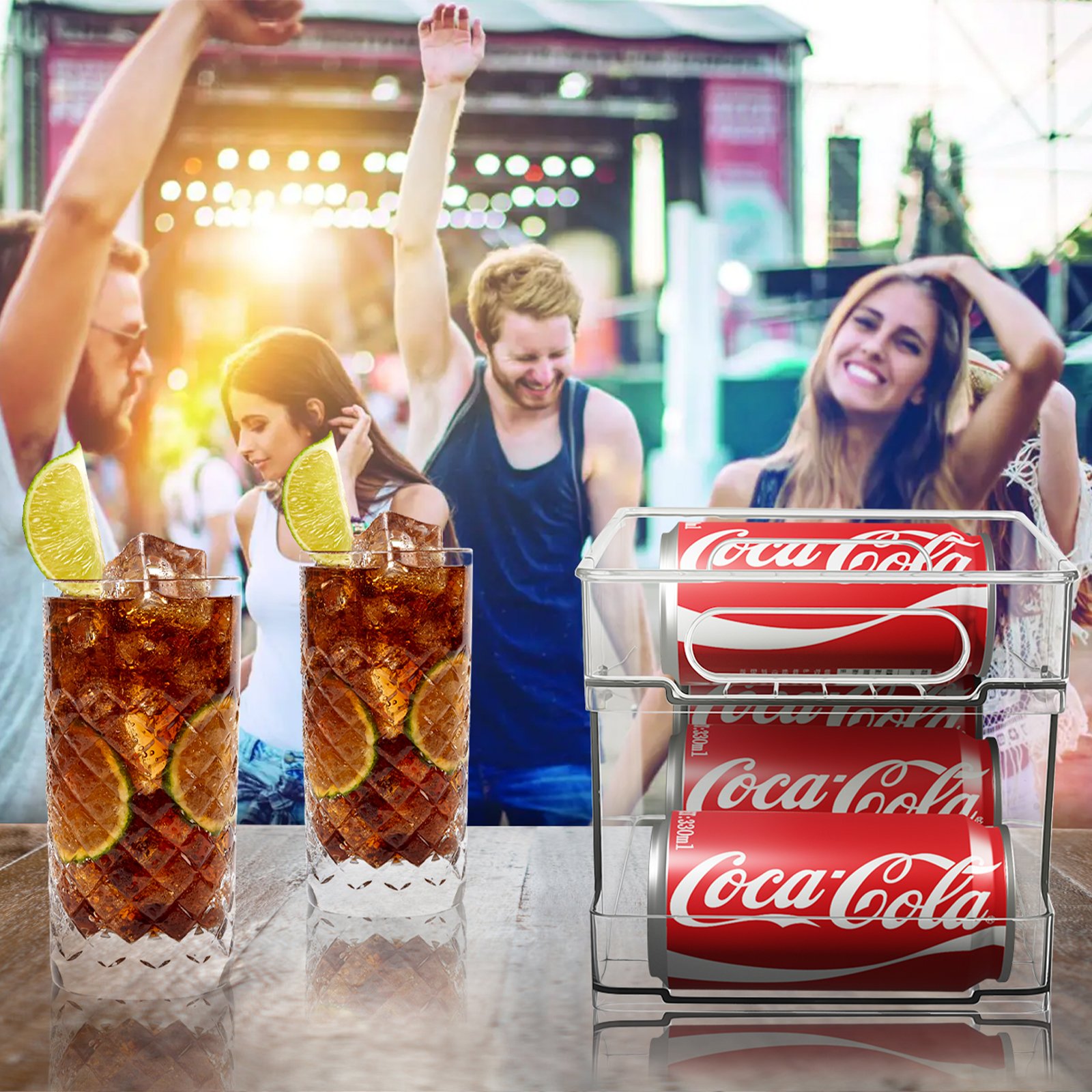 Fridge bottle stack holder